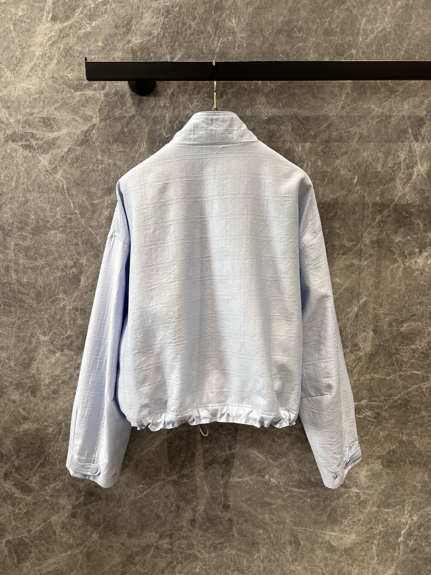 CD 25 Embroidered Zipper Jacket and Shorts Set Blue Tencel Polyamide 215973