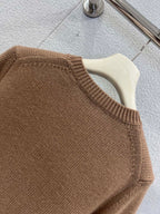 Burberry 25 Sweater Brown White Wool Cashmere