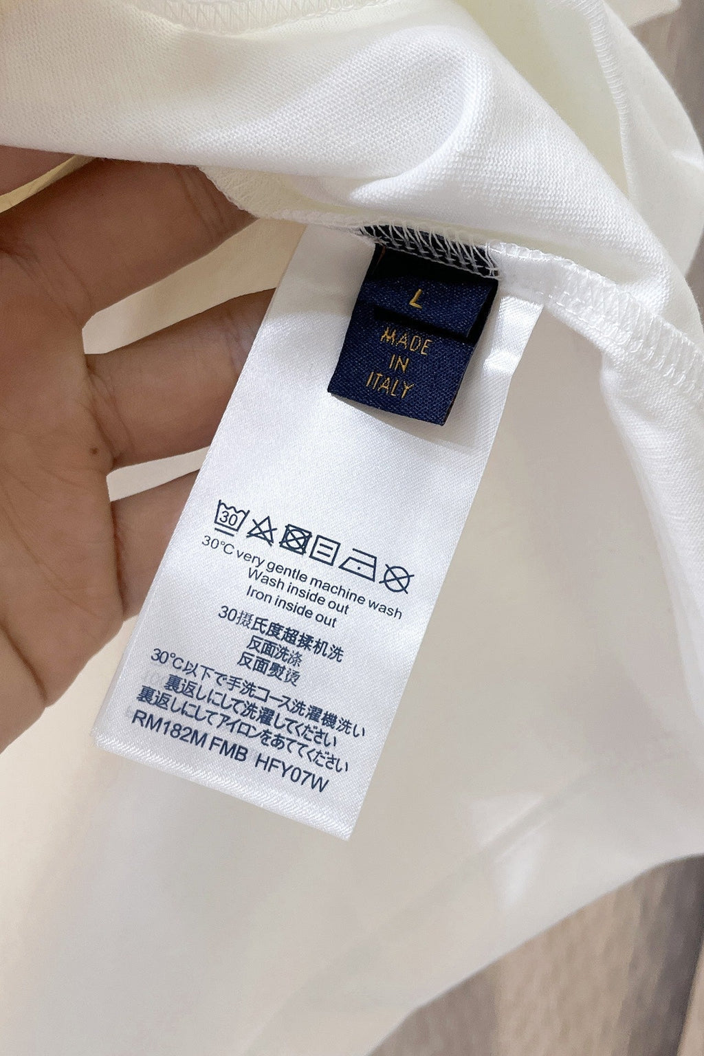 LV T-SHIRT WHITE MIX COLORFUL COTTON 239605