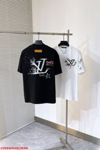 LV T-SHIRT WHITE MIX COLORFUL COTTON 239606