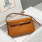 HM Kelly Elan 27cm Gold Leather Ghw