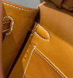 HM Kelly Elan 27cm Gold Leather Ghw