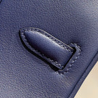 HM Shoulder Birkin 29cm Deep Blue Swift Leather Silver Hardware