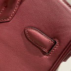 HM Shoulder Birkin 29cm Burgundy Swift Leather Silver Hardware
