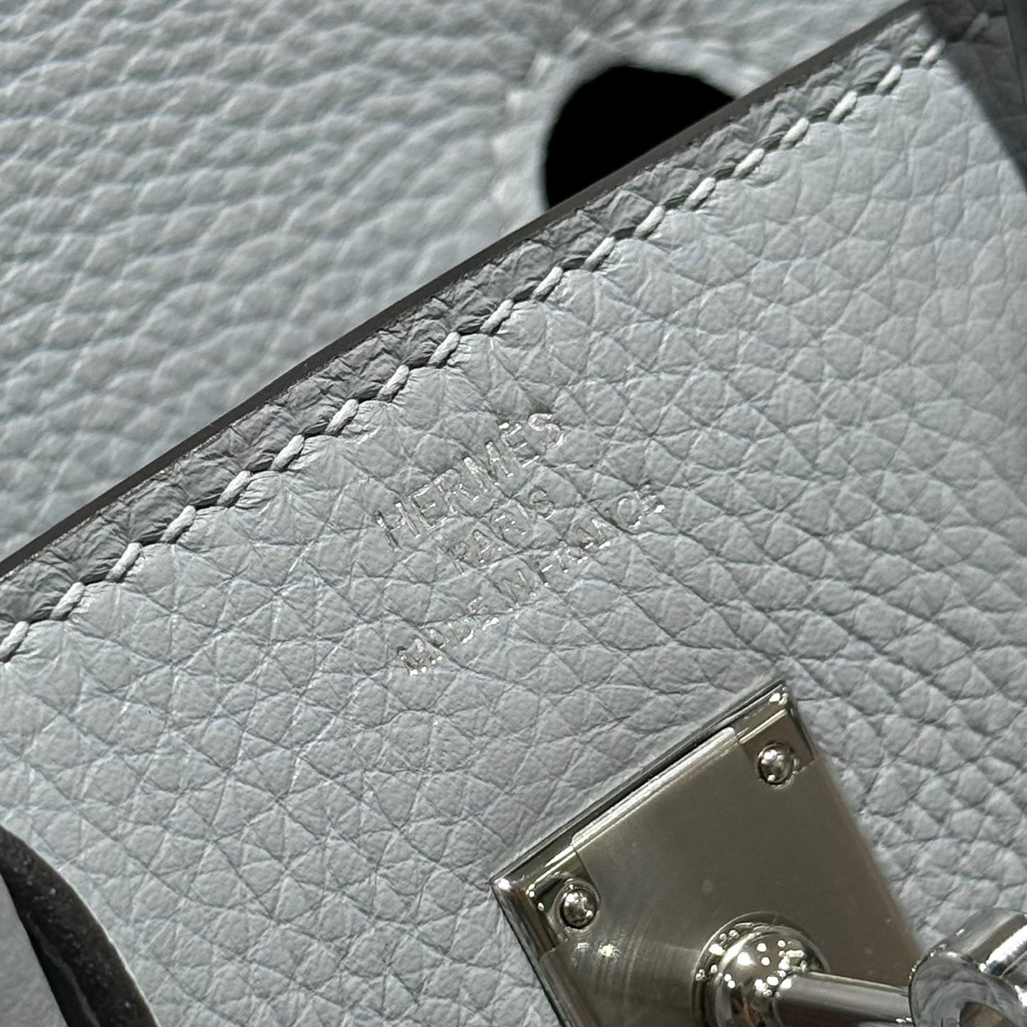HM BIRKIN 25CM BABY BLUE TOGO LEATHER SILVER HARDWARE 237514