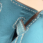 HM BIRKIN 25CM TEAL GREEN TOGO LEATHER SILVER HARDWARE 237510