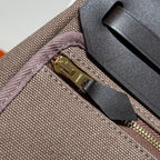 HM Mini Herbag Gold Buckle 20 Coffee Canvas and Hunter Cowhide 243300