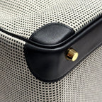 HM Birkin 30cm Black Swift Leather Dark Grey Canvas Gold Hardware