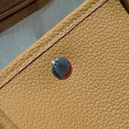 Hermes Garden Party 30cm Milk Tea Silver Buckle Calfskin 255793