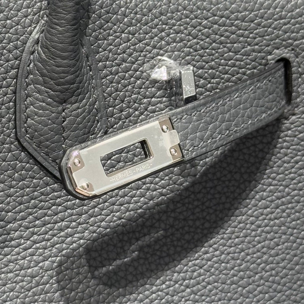 Hermes Birkin Slate Grey Silver Buckle Calfskin 255632