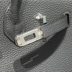 Hermes Birkin Slate Grey Silver Buckle Calfskin 255632