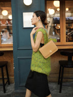 LOE GOYA BAG 23 IN COPPER BROWN CALFSKIN