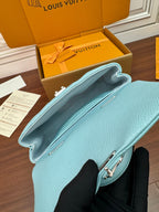 Nano Madeleine 21cm Azur Frost Grained Cowhide Leather