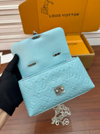 Nano Madeleine 21cm Azur Frost Grained Cowhide Leather