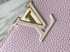 capucines bb 27 pink taurillon leather gold hardware