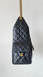 CC 25C Hobo Bags 40cm Black Calfskin