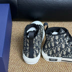 CD B23 High-Top Sneaker White Black Oblique Jacquard Fabric
