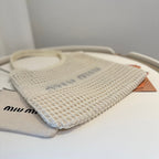 Miu' beach tote bag white canvas