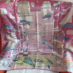HM 26s 90 Scarf Pink Colorful Mulberry Silk 153388