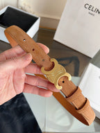 CL Gold 25mm Triomphe Tan Suede 616260