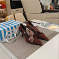 PRA 26S High Heel Pump 70 Brown Velvet 630563