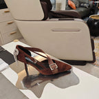 PRA 26S High Heel Pump 70 Brown Velvet 630563
