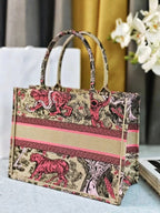 medium dioriviera 36 pink beige tiger embroidery canvas