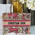 medium dioriviera 36 pink beige tiger embroidery canvas