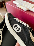 GG 26 Sneaker Black White Suede Sheepskin 632811