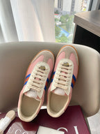 GG 26 Sneaker Beige Pink Cowhide Suede 632804