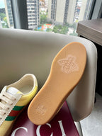 GG 26 Sneaker Light Yellow Beige Suede Cowhide 632806