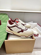 GG 26 Sneaker White Burgundy Red Green Cowhide 632870