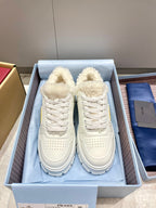 Pra 2025 Sneaker White Calfskin Wool 555234