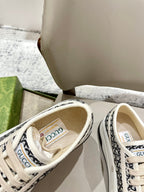 GG 26 Platform Sneaker Black White Monogram Canvas 632836