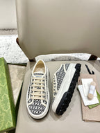 GG 26 Platform Sneaker Black White Monogram Canvas 632836