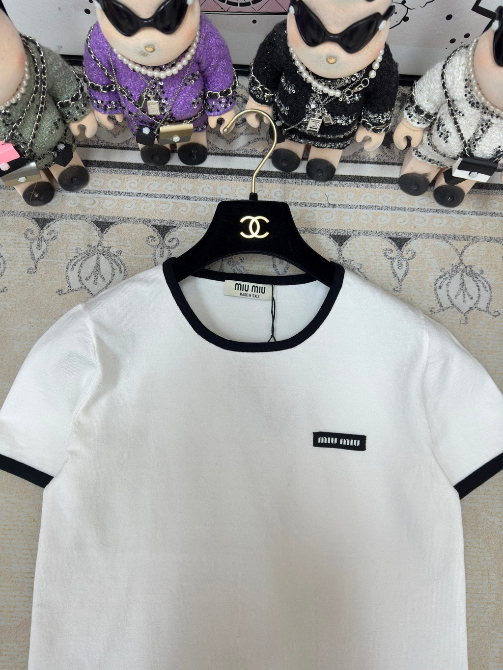 Miu T-Shirt White Wool 232745