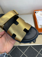 HM Men's Chypre Sandals Gold Calfskin 647574