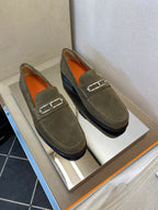 HM Men's Colette Loafer Olive Green Suede 680423