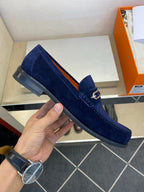 HM Men's Colette Loafer Navy Blue Suede 680425