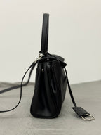 Balenciaga Small Rodeo Bag 29 Black Calfskin Sliver Hardware