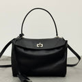 Balenciaga Small Rodeo Bag 29 Black Calfskin Sliver Hardware