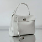 Balenciaga Mini Bag 22 White Calfskin Sliver Hardware