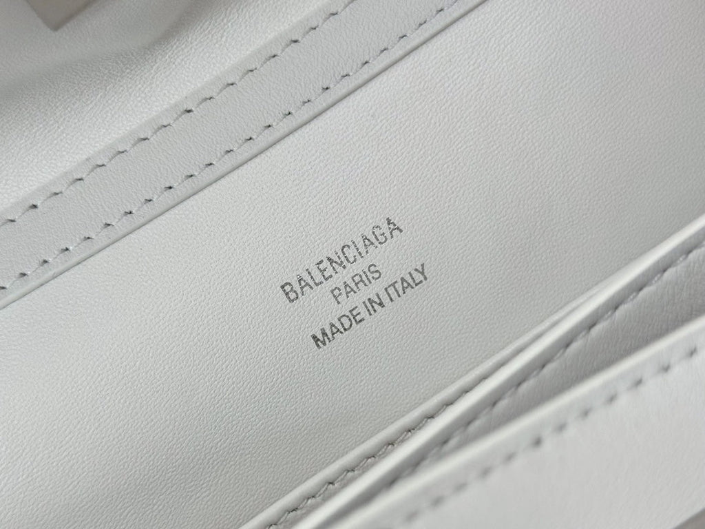Balenciaga Mini Bag 22 White Calfskin Sliver Hardware
