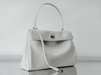 Balenciaga Small Bag 29 White Calfskin Sliver Hardware