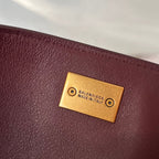 Balenciaga Small Bag 29 Burgyndy Calfskin Gold Hardware