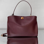 Balenciaga Medium Bag 35 Burgyndy Calfskin Gold Hardware