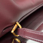Balenciaga Medium Bag 35 Burgyndy Calfskin Gold Hardware
