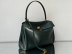 Balenciaga Medium Bag 35 Dark Green Calfskin Gold Hardware