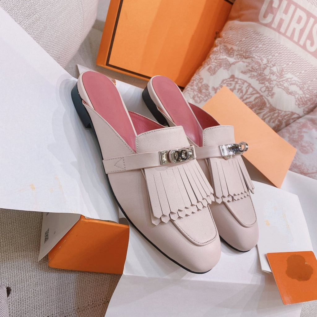 OZ Mule Fringed Light Pink