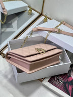 MY CD 24 TOP HANDLE BAG PASTEL PINK LAMBSKIN